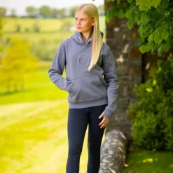 Hot LeMieux - Sweat manches longues junior Hannah Pop Over jay Bleu