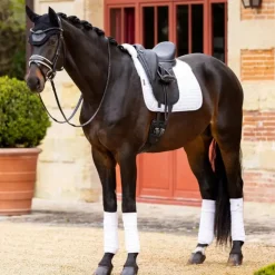 Best LeMieux - Tapis de dressage Merino + avec amortisseur intégré Blanc