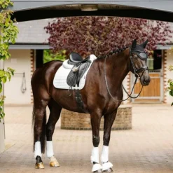 LeMieux - Tapis de dressage Square Suede Close Contact Blanc Best