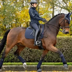 Discount LeMieux - Tapis de dressage Square Soft Shell Anti Glisse EuroJump Marine