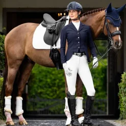 Discount LeMieux - Tapis de dressage Pro Sorb Plain 2 Square Blanc