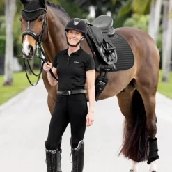 LeMieux - Tapis de dressage Square Soft Shell Anti Glisse EuroJump Noir Discount