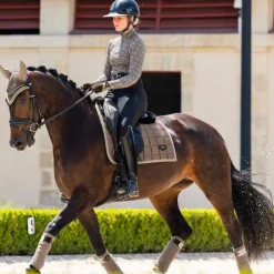 New LeMieux - Tapis de dressage Square Loire Classique satin walnut Marron