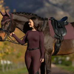 LeMieux - Tapis de dressage Square Essence damson Bordeaux