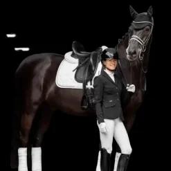 Sale LeMieux - Tapis de dressage Crystal Suede Square Blanc