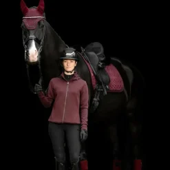 Clearance LeMieux - Tapis de dressage Crystal Suede Bordeaux