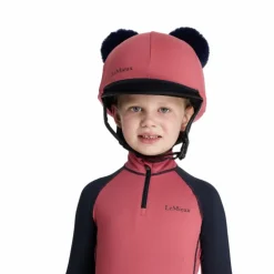 LeMieux - Toque de casque doubles pompons amovibles enfant Mini cranberry Rose Online