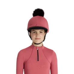 New LeMieux - Toque de casque à pompon amovible Classique cranberry Rose