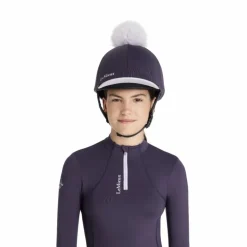 LeMieux - Toque de casque à pompon amovible Classique juniper Violet Best