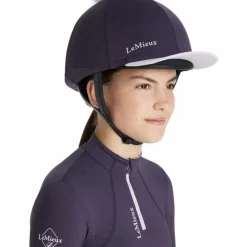 LeMieux - Toque de casque à pompon amovible Classique juniper Violet Best