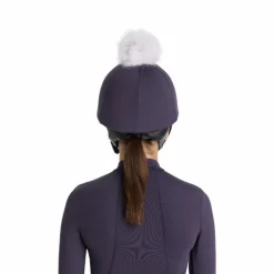 LeMieux - Toque de casque à pompon amovible Classique juniper Violet Best