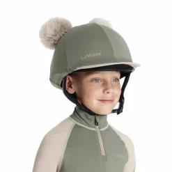 Outlet LeMieux - Toque de casque doubles pompons amovibles enfant Mini rosemary Vert
