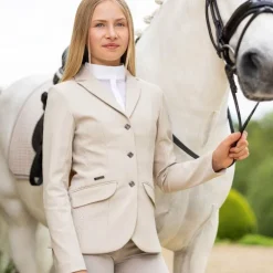LeMieux - Veste de concours fille Young Rider Kennedy stone Beige Hot