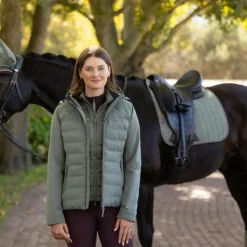 New LeMieux - Veste femme hybride imperméable Brooke rosemary Vert