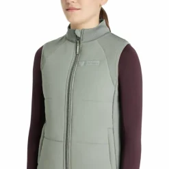 LeMieux - Veste sans manches d’entraînement enfant Young Rider Pammy rosemary Vert