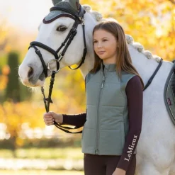 LeMieux - Veste sans manches d’entraînement enfant Young Rider Pammy rosemary Vert