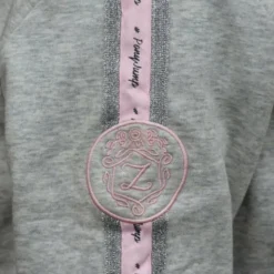 Les poneys de Zoé - Sweat manches longues Pony Jump Gris Discount