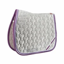 Hot Les poneys de Zoé - Tapis de selle #Ponyboom perle/ violet Gris