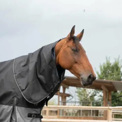 Loveson - Couverture d'extérieur Turnout Plus noir/ gris 300g Best