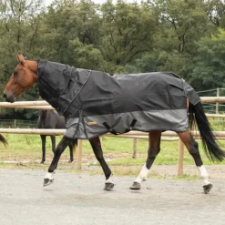 Sale Loveson - Couverture d'extérieur Turnout Plus noir/ gris 200g
