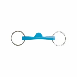 Metalab - Mors Flexi droit demi-lune deux anneaux bleu New