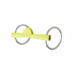 Metalab - Mors Flexi Soft droit demi-lune deux anneaux vert