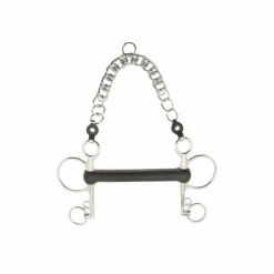 Metalab - Mors Pelham cintré caoutchouc Discount