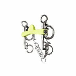 Outlet Metalab - Mors Pelham Flexi Soft droit demi-lune branches courtes vert