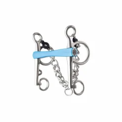 Hot Metalab - Mors Pelham Flexi droit branches longues bleu