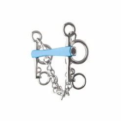 Clearance Metalab - Mors Pelham Flexi droit branches courtes bleu
