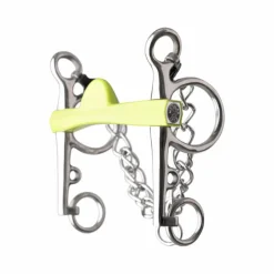 Metalab - Mors pelham Flexi Soft droit demi-lune branches longues vert Sale