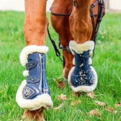 New Norton - Guêtres cheval XTR à boutons mouton marine x2