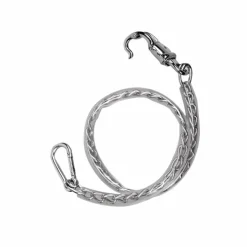 Norton - Longe chaîne gainée 70 cm Argent New