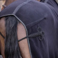 Paddock Sports - Couverture polaire Diagonal Noir Discount