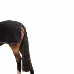 Paddock Sports - Couvre-reins polaire Diagonal Noir Hot