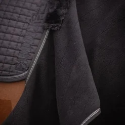 Paddock Sports - Couvre-reins polaire Diagonal Noir Hot