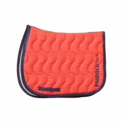 Paddock Sports - Tapis de selle Wavy / marine Orange