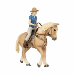 Sale Papo - Cheval western et sa cavalière Beige