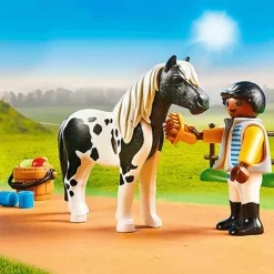 Hot Playmobil - Cavalier et poney Lewitzer