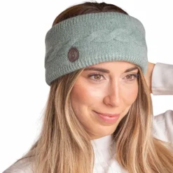 Pénélope - Bandeau tricoté femme Mel sauge Vert Online