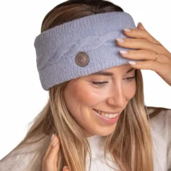 Pénélope - Bandeau tricoté femme Mel bering sea Bleu Hot