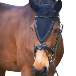 Best Pénélope - Bonnet pour chevaux long Strass Marine