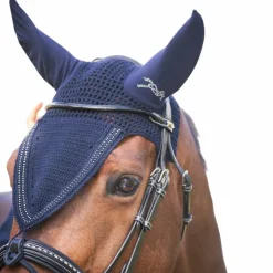 Best Pénélope - Bonnet pour chevaux long Strass Marine