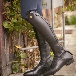 Pénélope - Bottes d'équitation Eclipse tige courte mollet slim Noir Hot