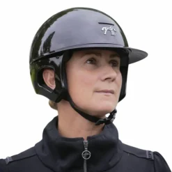 Pénélope - Casque d'équitation visière polo brillant X Freejump Noir Online