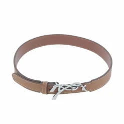 Hot Pénélope - Ceinture femme Signature cognac/ argent Marron