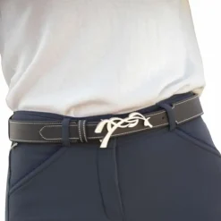 Sale Pénélope - Ceinture femme Signature / or Noir