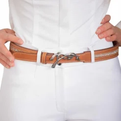 Best Pénélope - Ceinture signature Strass cognac Marron