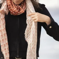 Pénélope - Écharpe Etole Alix ecru/ rouille Beige Clearance