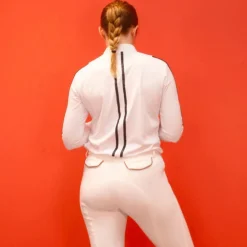 Pénélope - Chemise manches longues de concours Showshirt blanc/ noir Discount